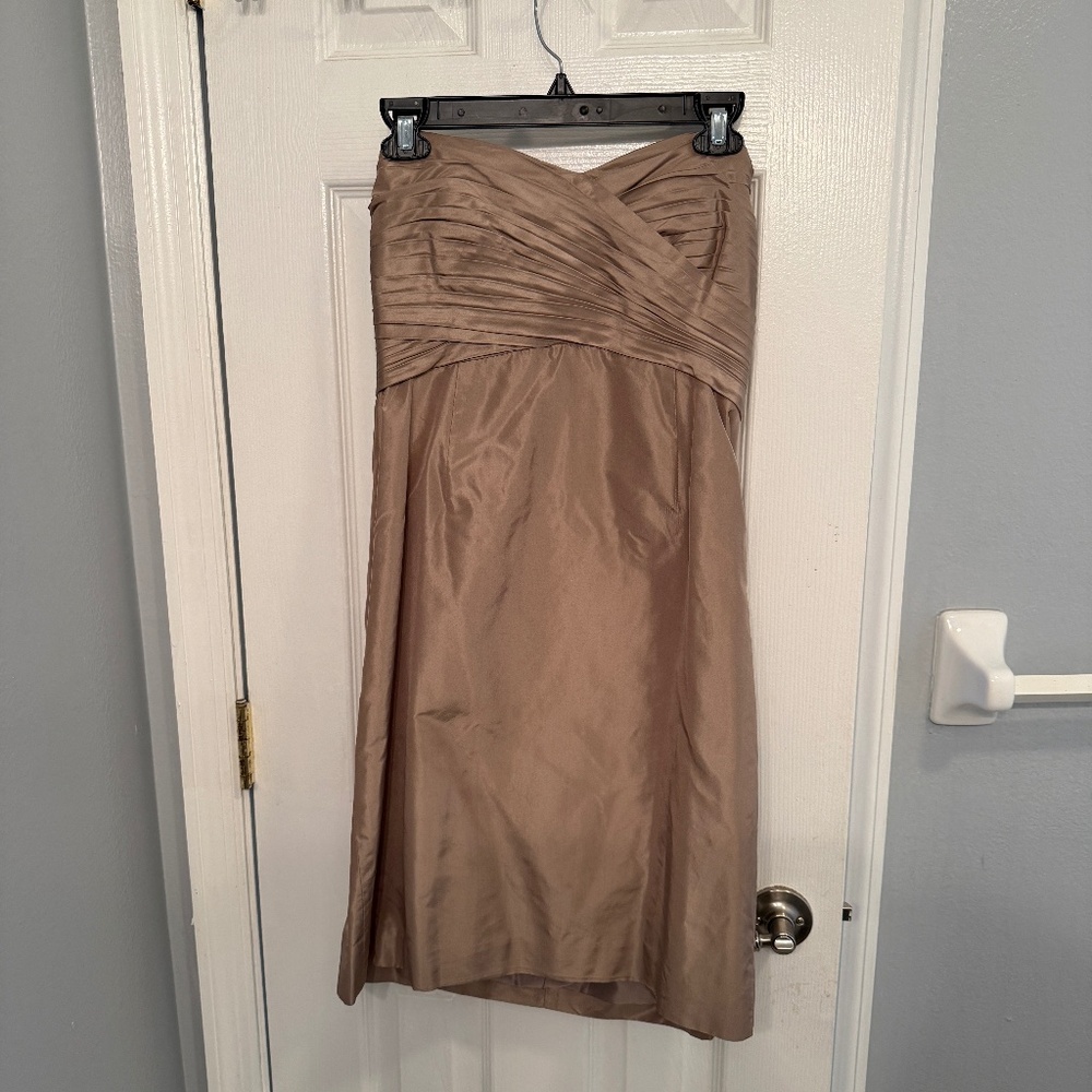 J.Crew Taffeta Strapless Silk Dress - Size 10